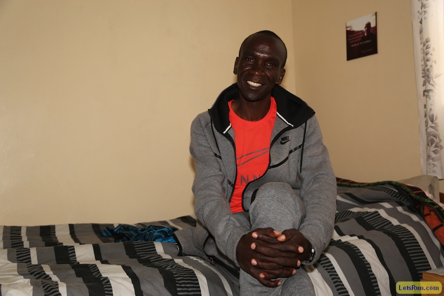 Kipchoge in his bedroom