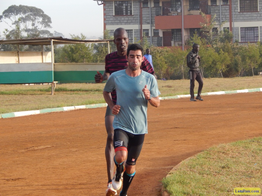 A Mzungu (White guy) on the track