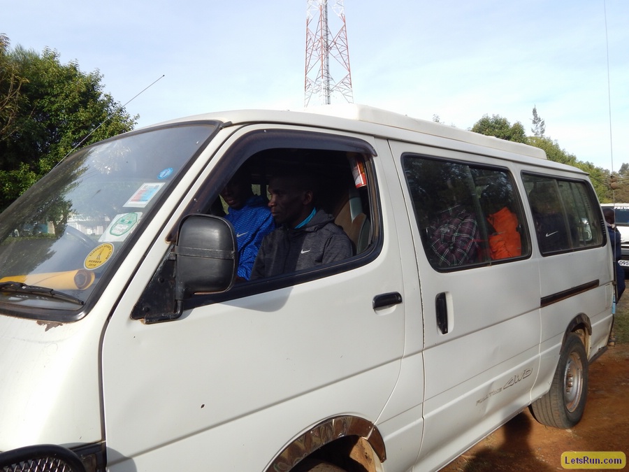Kipchoge riding shotgun