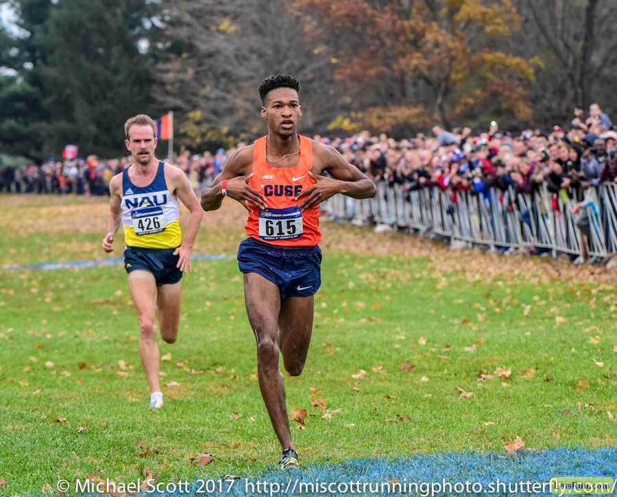 Justyn Knight of Syracuse Celebrates his national championship
