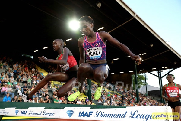 Celliphine Chespol and World Record Holder Ruth Jebet