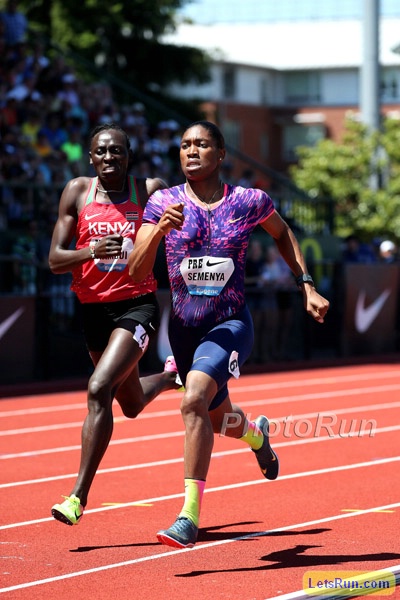 Caster Semenya and Margaret Wambui Battle
