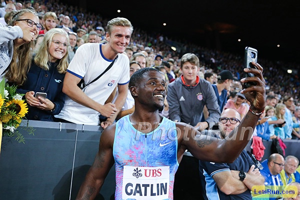 Justin Gatlin and fans