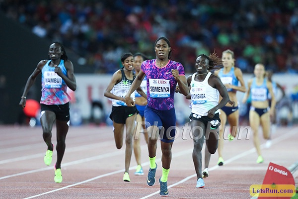 Caster Semenya with the $50,000 Win