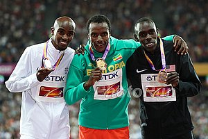 Mo Farah, Muktar Edris, Paul Chelimo 5000m