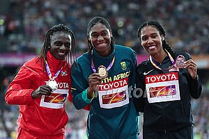 Francine Niyonsaba, Caster Semenya, Ajee Wilson 800m Medallists