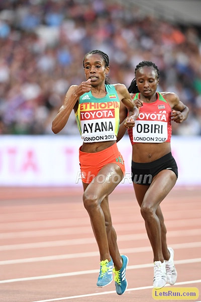 Almaz Ayana and Hellen Obiri Battle