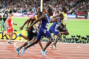 Men's 100m: Justin Gatlin Upsets Bolt
