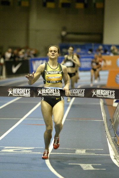Christin Wurth-Thomas With the USATF Idoor Crown
