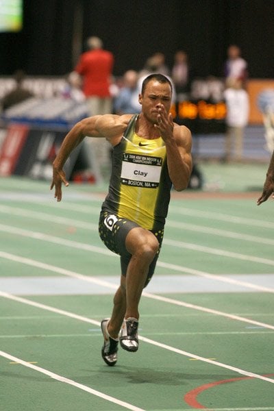 Decathlete Bryan Clay Did the First Roun of the 60 and the 60 Hurdles
