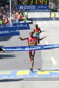 Sharon Cherop Winning Boston in 2012