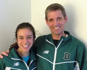 Abbey D'Agostino and her coach Mark Coogan in advance of the 2012 NCAA Division I Cross Country Championships (photo by David Monti for Race Results Weekly)