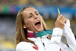 Jenny Simpson On Medal Stand in 2011