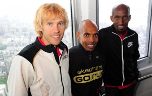 Ryan Hall, Meb Keflezighi and Abdi Abdirahman
