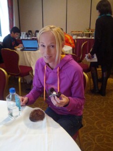 Kim Smith Eats Her Cupcake