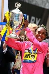 Rita Jeptoo happy to be on top in Boston again. 