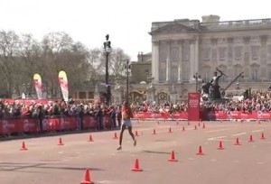 Priscah Jeptoo in Front of Buckingham Palace