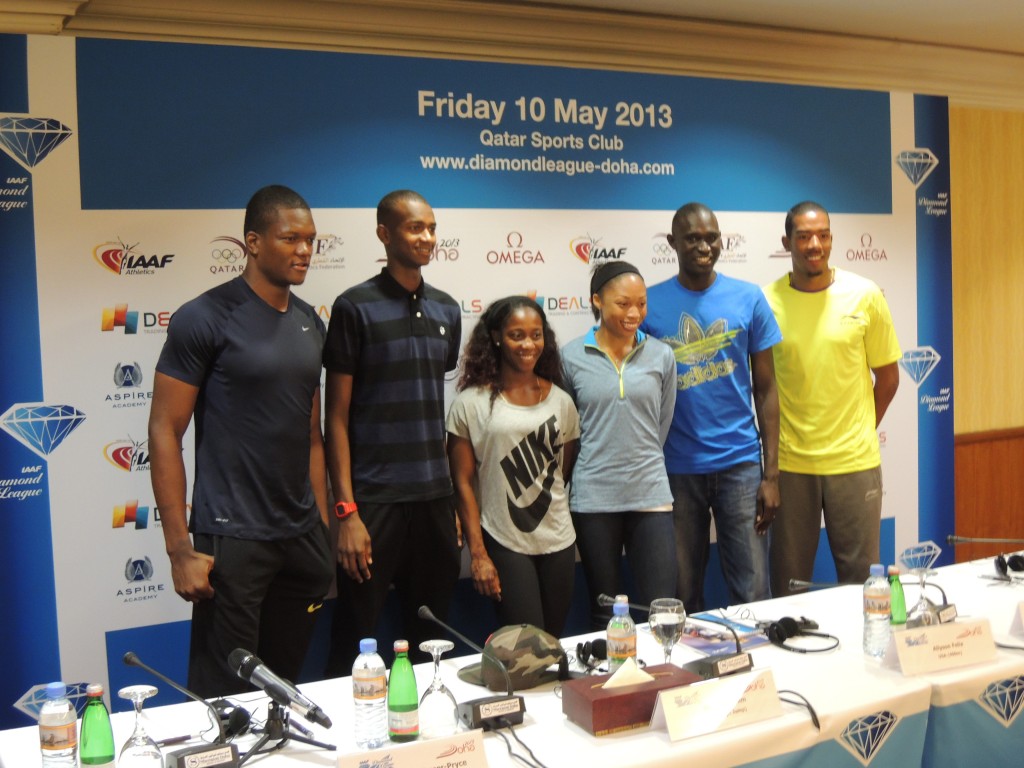 Mutaz Barshim, multiple Olympic Champions Shelly-Ann Fraser-Pryce of Jamaica and Allyson Felix of the USA, Olympic Champion and World Record Holder David Rudisha, Javelin Throw Olympic Champion Keshorn Walcott; and TJ Olympic Champion Christian Taylor