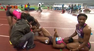Carmelita Jeter injured in Doha
