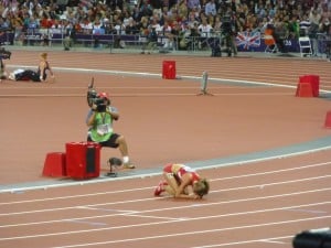 Morgan Uceny on the track at the London Olympics *More London 2012 Photos