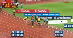 Nick Willis goes down in Shanghai