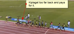 Silas Kiplagat almost goes down