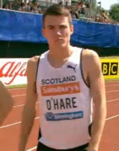 Chris O'Hare sporting a Scotland singlet
