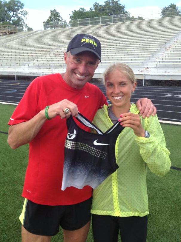 Jordan Hasay with Alberto Salazar upon turning pro