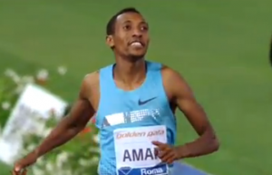 Mohammed Aman celebrates his win in Rome