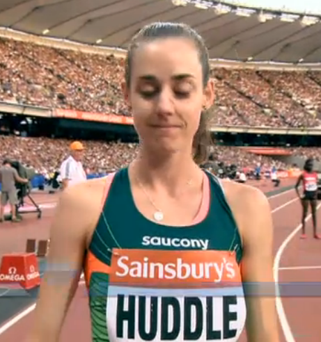 Molly Huddle before the race