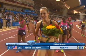 Jenny Simpson celebrates