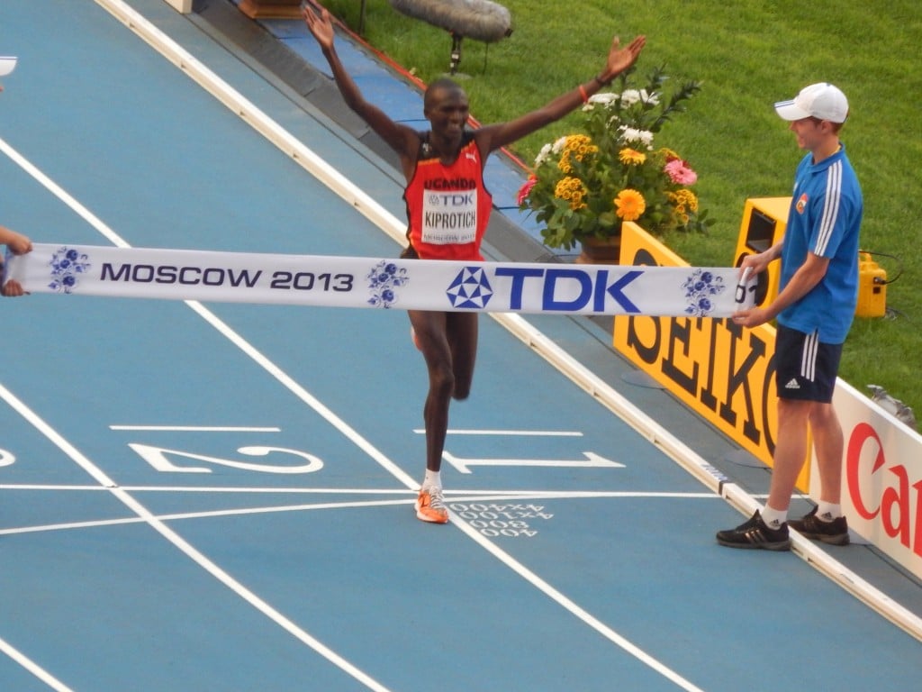 Stephen Kiprotich Wins the World  Marathon Title