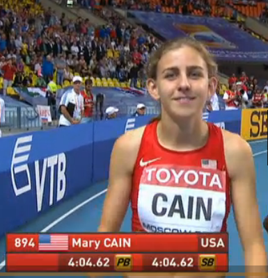 Mary Cain before the race