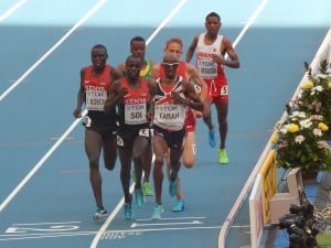 Mo Farah Leads At the Bell (Click for Photo Gallery of the Semifinals)