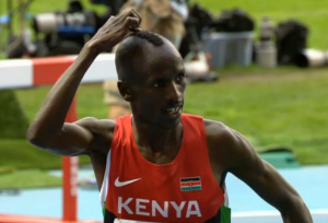 Kemboi was proud of his mo-hawk after the race