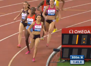 Entering the final 100, Savinova was right where she wanted to be