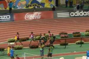Assefa leads after last water jump