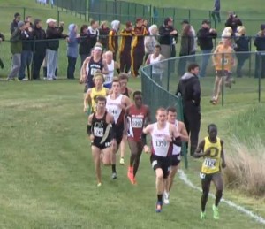 The chase pack for third later in the race