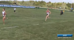 FSU"s Hannah Walker seemed to be on her way to victory in the finishing straight