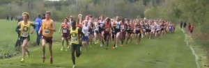 The chase pack for third early in the race