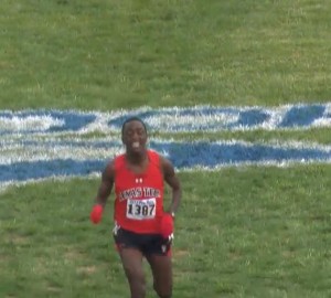 Kennedy Kithuka dominated but pushed hard through the line in hopes of the course record