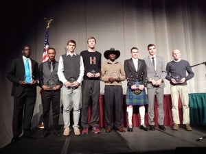 Kennedy Kithuka (with Cowboy hat) and 7 of the other region champions on Thurseday night