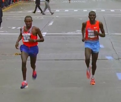 Biwott battled Geoffrey Mutai in New York in 2013