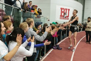 Galen Rupp Celebrates With the Fans