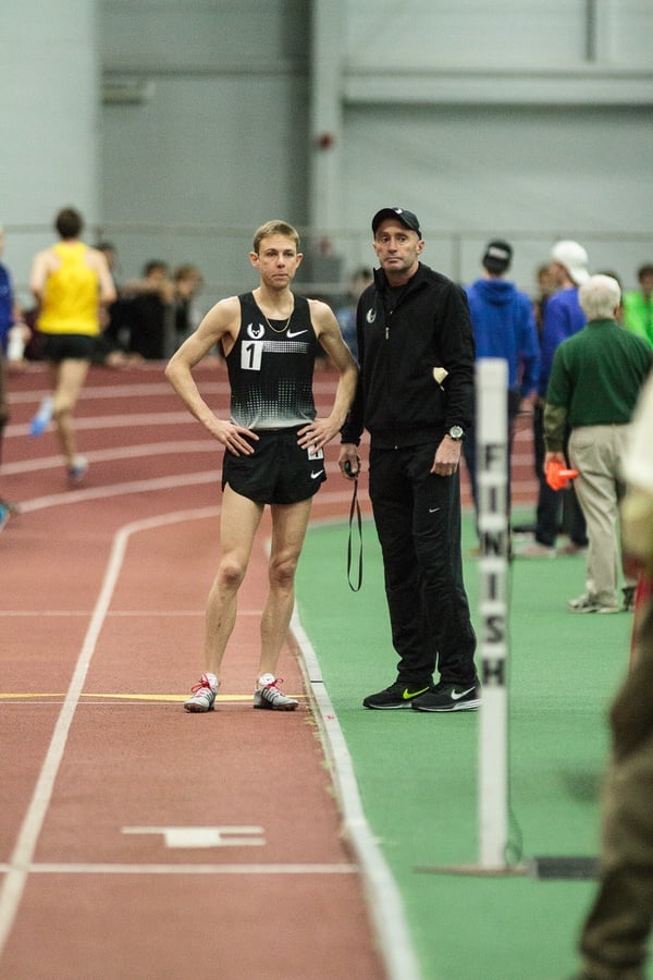 Galen Rupp and Alberto Salazar Before His 5000m Record (click for photo gallery)