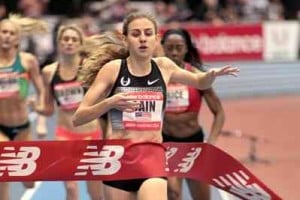 Mary Cain World Junior 1000m Record in Boston