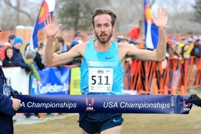 Chris Derrick winning the second of his three USA XC titles in 2014