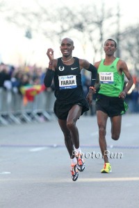 Mo Farah on His Way to Winning the 2011 NYC Half Marathon (click for photo gallery)