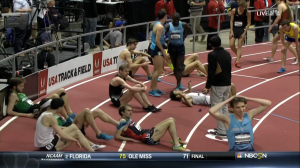 Lagat had a lot of guys to get around on the last lap