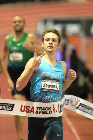 Sowinski winning his second of three U.S. indoor titles in 2014